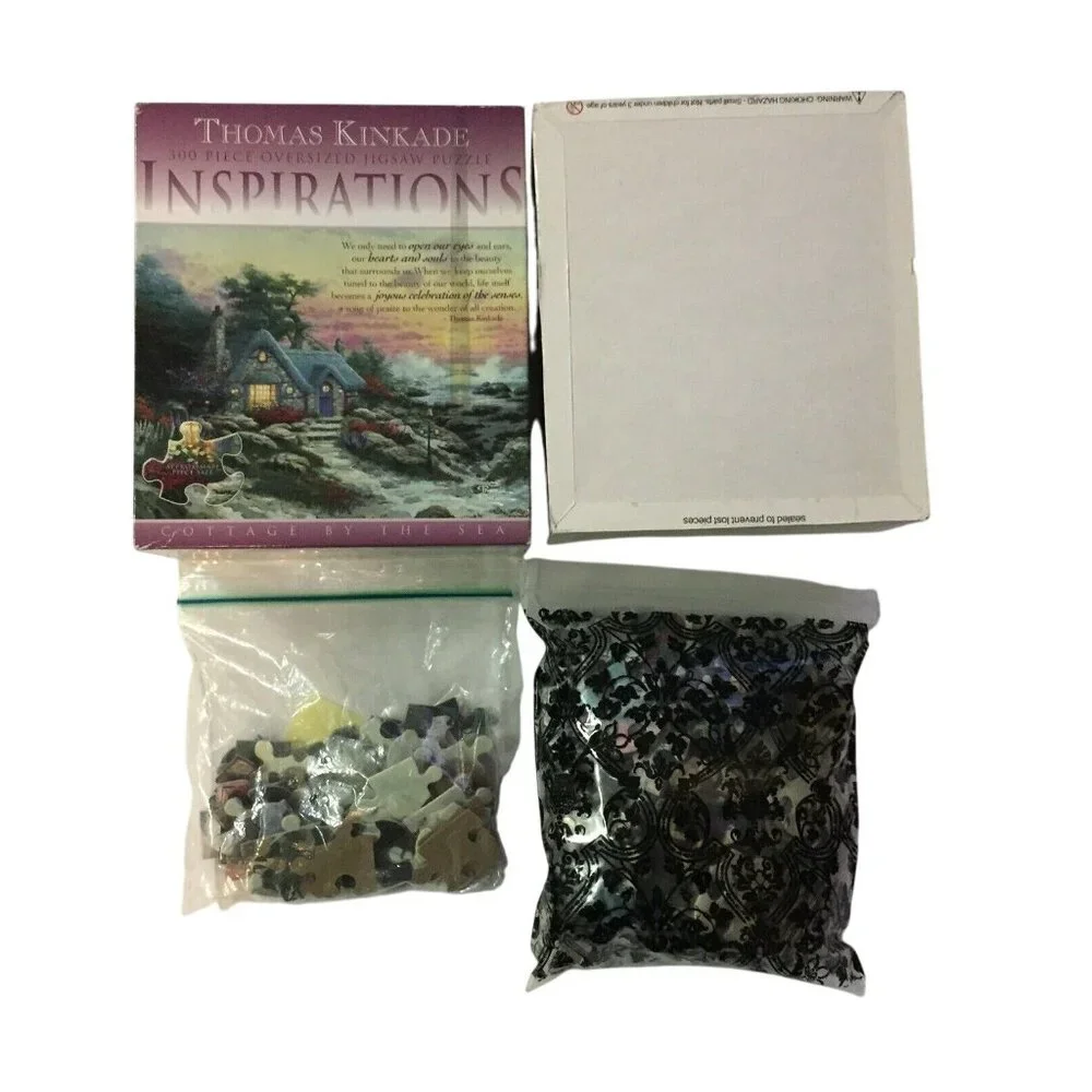 Thomas Kinkade Inspirations Puzzle 300 PC Cottage By The Sea Ceaco 2007 Oversize